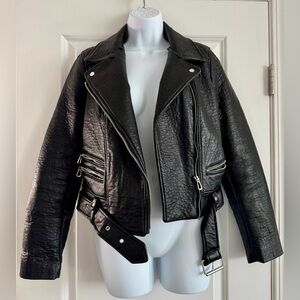 Zara Moto Faux Leather Jacket